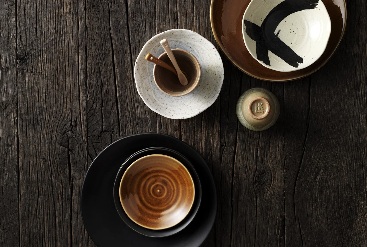 HKliving Kyoto Ceramics Japanese Soup Bowl Brown 8 HKliving Kyoto Ceramics Japanese Soup Bowl Brown