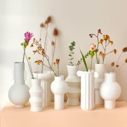 HKliving Large White Matt Vase