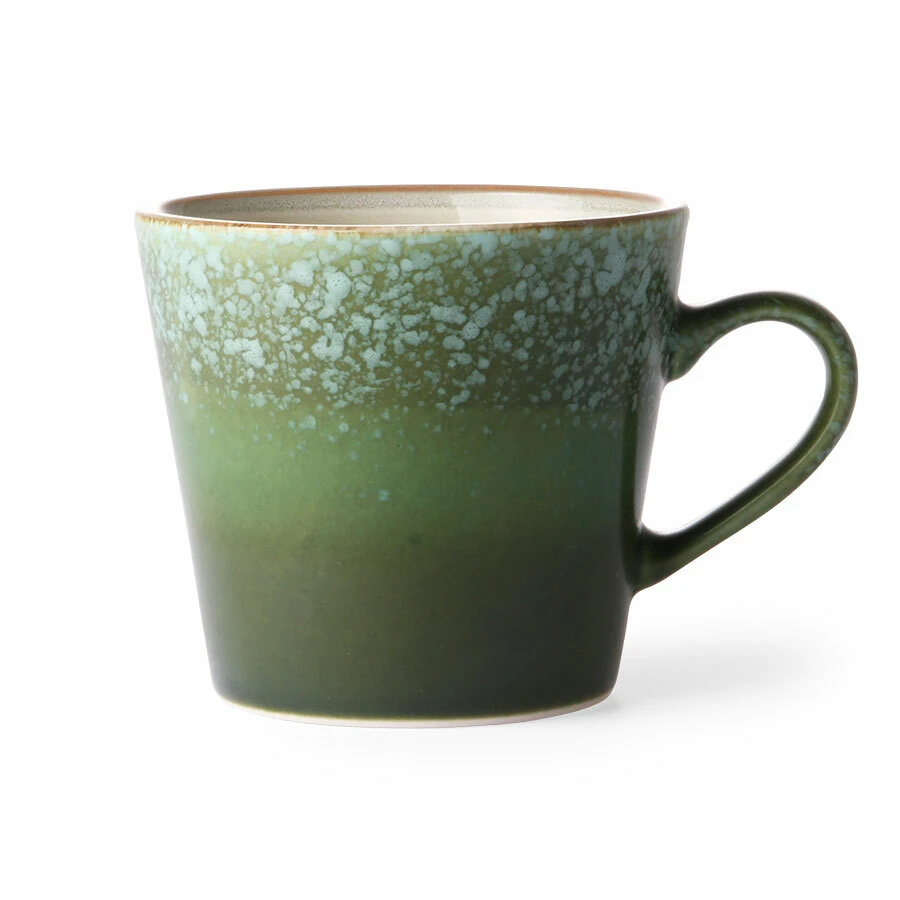 HKliving 70s Ceramics: Cappuccino Mug, Grass 4 HKliving 70s Ceramics: Cappuccino Mug, Grass