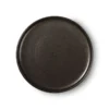 HKliving Kyoto ceramics Set of 2 rustic dinner plate black