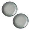 HKliving Home Chef Ceramics Side Plate Grey/Green Set of 2 2 HKliving Home Chef Ceramics Side Plate Grey/Green Set of 2