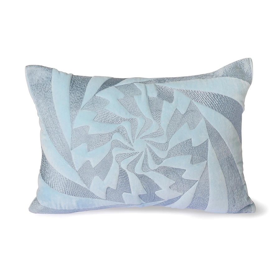 HKliving Ice Blue Graphic Cushion 3 HKliving Ice Blue Graphic Cushion