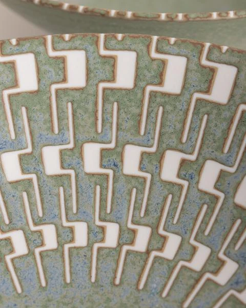 HKliving Japanese Ceramic Kyoto Salad Bowl 6 HKliving Japanese Ceramic Kyoto Salad Bowl