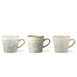 HKliving 70´s Ceramics Cappuccino Mug - Hail