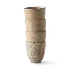 HKliving Gradient Ceramics: Mug Taupe (Set of 4)