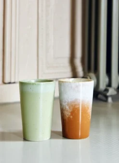 HKliving Ceramic 70's Tea Mug In Pistachio