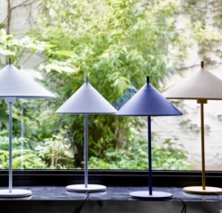 HKliving Triangular Table Lamps In A Choice Of Colours