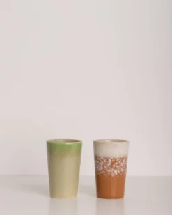 HKliving 70s Ceramics Tea Mugs Set Of 2