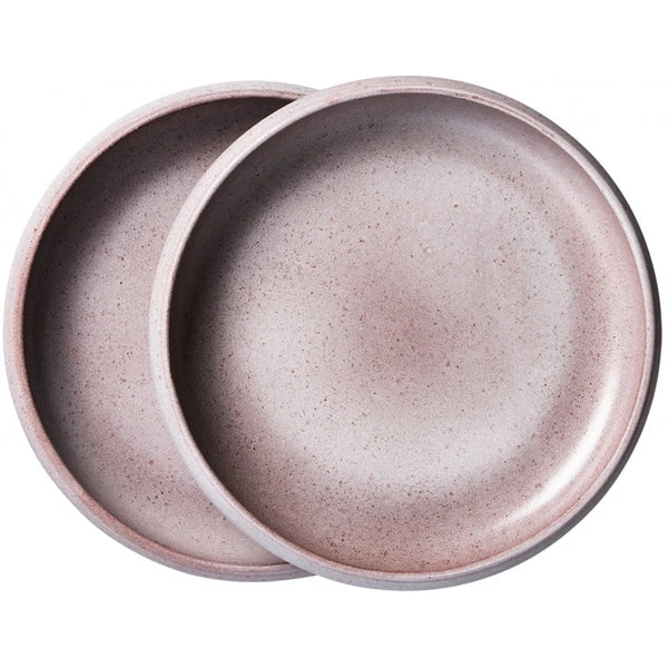 HKliving Bold & Basic Ceramics: Deep Plate Purple (Set of 2) 3 HKliving Bold & Basic Ceramics: Deep Plate Purple (Set of 2)