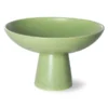 HKliving Ceramic Bowl On Base | Pistachio | Medium