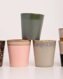 HKliving 70s Ceramics Coffee Mugs Set of 6 Pluto