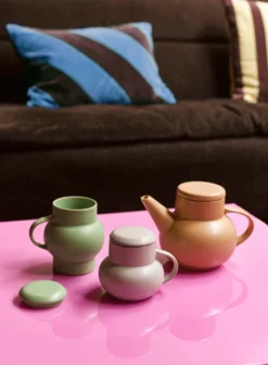 HKliving Ceramic Bubble Sand Tea Pot