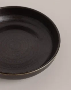 HKliving Home Chef Ceramics Deep Plate Rustic Black