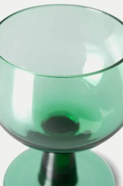 HKliving Fern Green The Emeralds Wine Glass Low