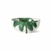 HKliving Bold & Basic Ceramics Porcelain Bowl Palms Green 1 HKliving Bold & Basic Ceramics Porcelain Bowl Palms Green