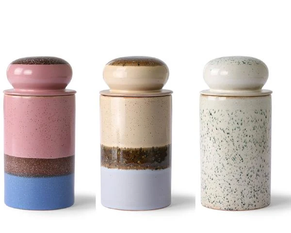 HKliving Ceramic 70 S Storage Jar 3 HKliving Ceramic 70 S Storage Jar