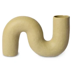 HKliving Matte Olive Twisted Vase