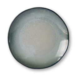 HKliving Home Chef Ceramics Dinner Plate Grey/Green Set of 2