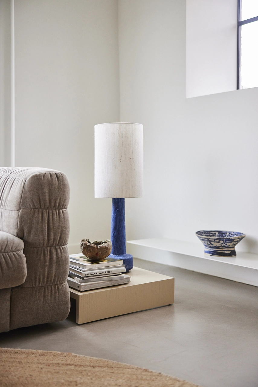 HKliving Retro Blue Lamp Base 10 HKliving Retro Blue Lamp Base