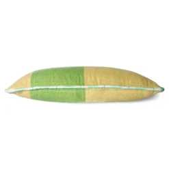 HKliving Hand Woven Wool Cushion Green (38x74)