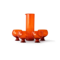 HKliving Funky Orange Glassware Set