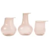 HKliving Trio of Recycled Blush Glass Vessels