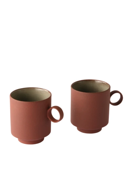 HKliving Bold Basics Coffee Mug In Terra From 4 HKliving Bold Basics Coffee Mug In Terra From