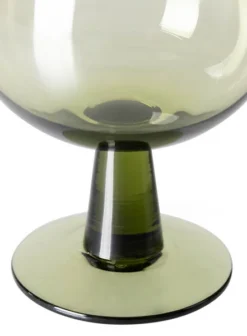 HKliving The Emeralds: Olive Green Low Wine Glass