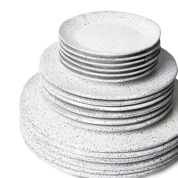 HKliving Grey Speckled Ceramic Cake Plate 4 HKliving Grey Speckled Ceramic Cake Plate