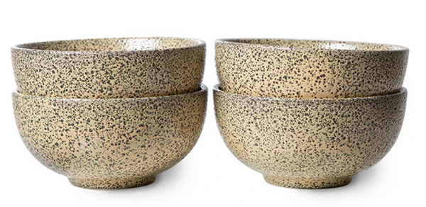 HKliving Gradient Ceramics Bowl Peach Set Of 4 3 HKliving Gradient Ceramics Bowl Peach Set Of 4