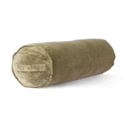 HKliving Corduroy Bolster Cushion Army Green (20x70)
