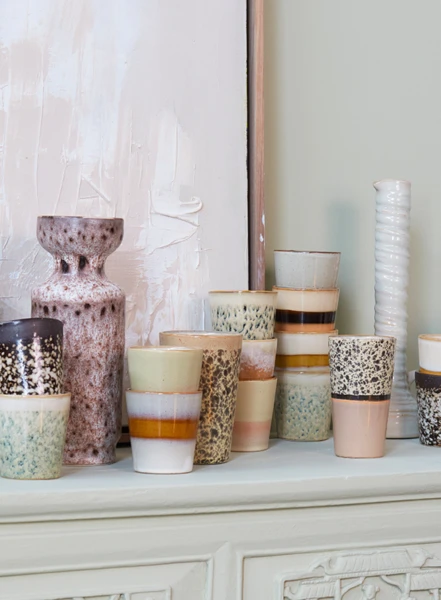 HKliving Ceramic 70s Beaker In Venus 4 HKliving Ceramic 70s Beaker In Venus