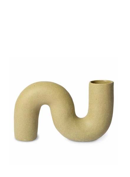 HKliving Objects Matt Olive Ceramic Twisted Vase 4 HKliving Objects Matt Olive Ceramic Twisted Vase