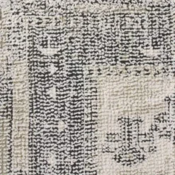 HKliving Printed Brown Cream Overtufted Bath Mat