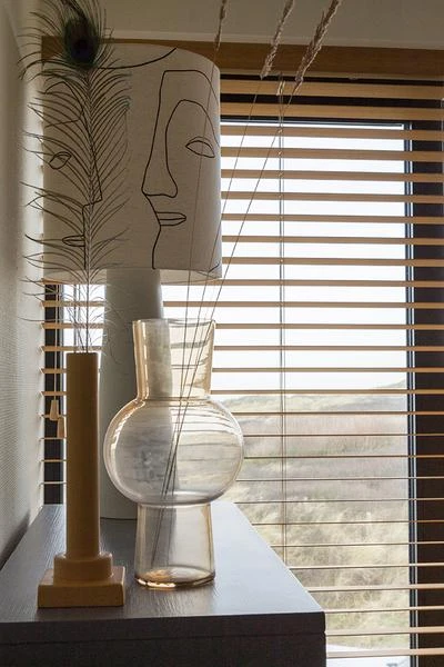 HKliving Glass Flower Vase Peach Medium 5 HKliving Glass Flower Vase Peach Medium