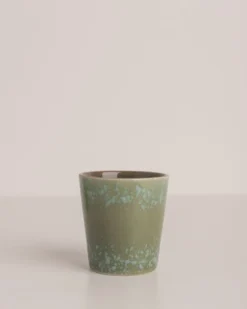 HKliving Ceramic 70s Coffee Mugs Set Of 4 Spring Greens