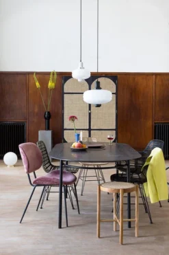 HKliving Rattan Tub Chair Black