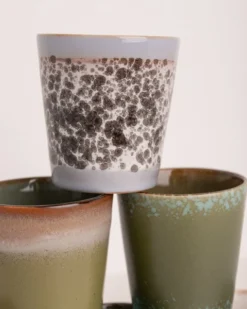 HKliving Ceramic 70s Coffee Mugs Set Of 6 Phoenix