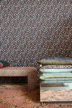 HKliving Brown Doris Printed Cushion