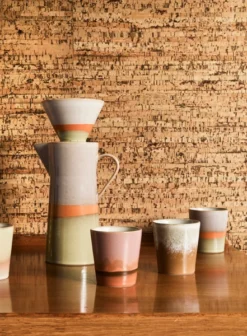 HKliving Ceramic 70s Beaker In Saturn