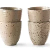 HKliving Gradient Ceramics Mug Taupe Set of 4