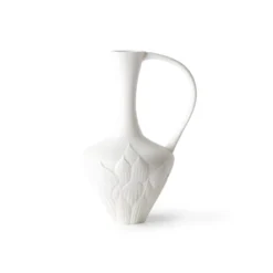 HKliving Matt White Porcelain Vases Set of 4