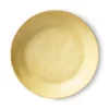 HKliving Bold & Basic Ceramics: Side Plate Brown/yellow (Set of 2)