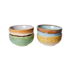 HKliving 70s Ceramics Castor XS Bowls - Set of 4