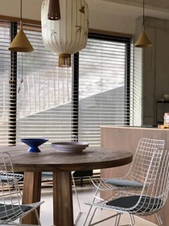 HKliving White Wire Dining Chair