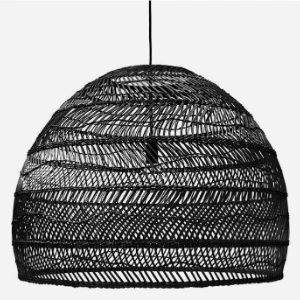 HKliving Wicker Pendant Lamp Ball Black L 3 HKliving Wicker Pendant Lamp Ball Black L