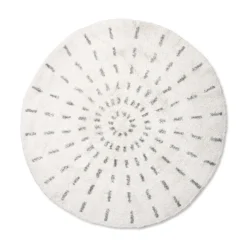 HKliving Round Bath Mat Swirl 120cm