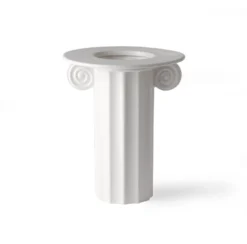HKliving White Ceramic Vase Greek B