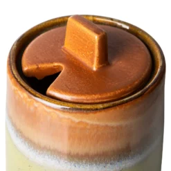 HKliving 70s Ceramics Milk Jug & Sugar Bowl - Berry & Peat