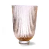 HKliving Peach Ribbed Glass Vase 1 HKliving Peach Ribbed Glass Vase